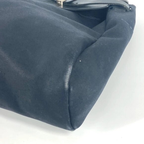 HERMES Herbag ad PM Handbag Tote Bag Hand Bag Leather/Canvas Black - Picture 6 of 16